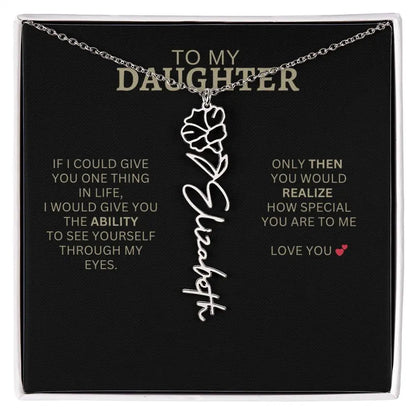 To My Daughter | I Love You - Birth Necklace