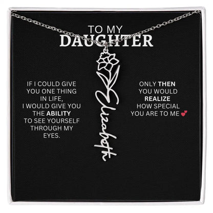 To My Daughter | I Love You - Birth Necklace