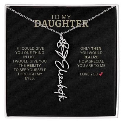 To My Daughter | I Love You - Birth Necklace
