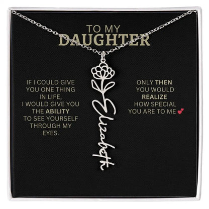 To My Daughter | I Love You - Birth Necklace