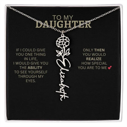 To My Daughter | I Love You - Birth Necklace