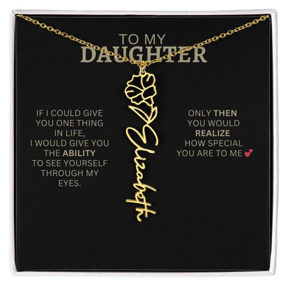 To My Daughter | I Love You - Birth Necklace