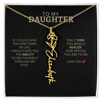 To My Daughter | I Love You - Birth Necklace