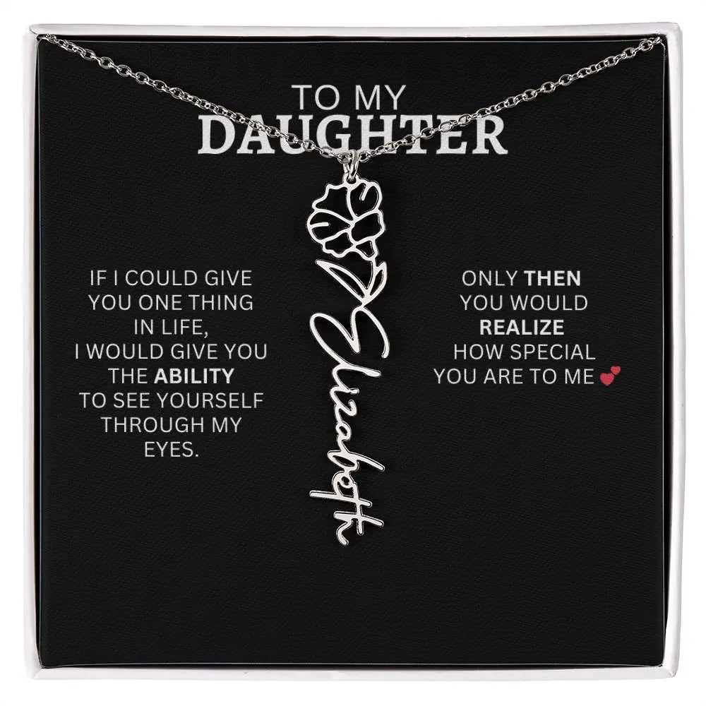 To My Daughter | I Love You - Birth Necklace