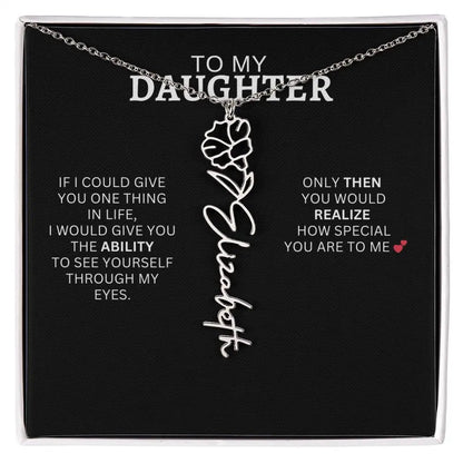 To My Daughter | I Love You - Birth Necklace