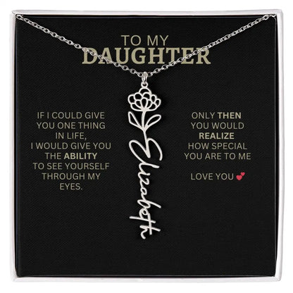 To My Daughter | I Love You - Birth Necklace