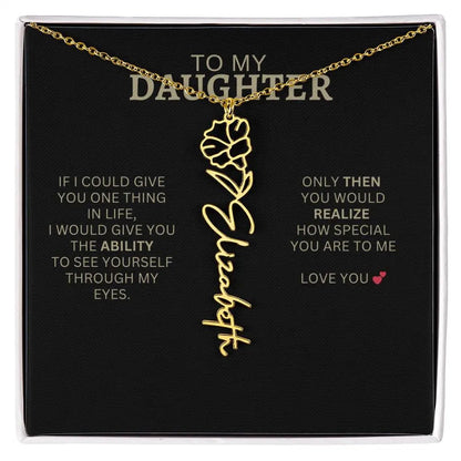 To My Daughter | I Love You - Birth Necklace
