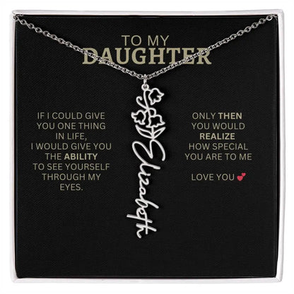 To My Daughter | I Love You - Birth Necklace