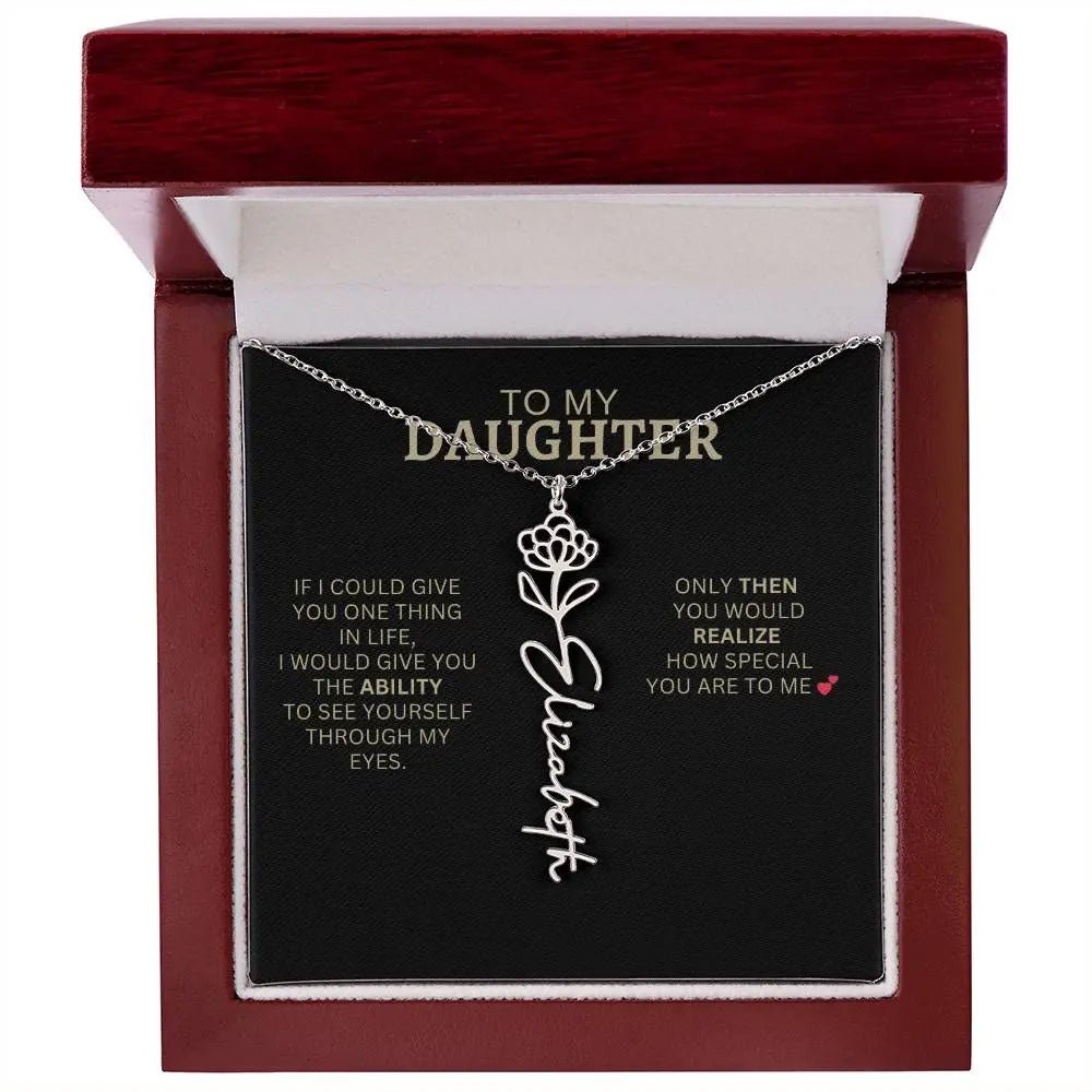 To My Daughter | I Love You - Birth Necklace