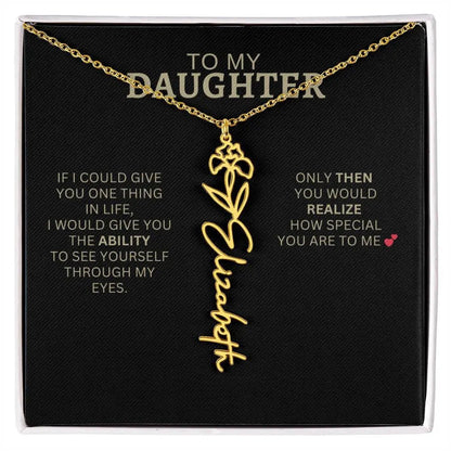 To My Daughter | I Love You - Birth Necklace