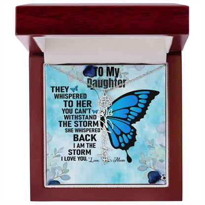 To My Daughter | I Love You - Birth Necklace I Gift From Mom to Daughter