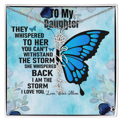 To My Daughter | I Love You - Birth Necklace I Gift From Mom to Daughter