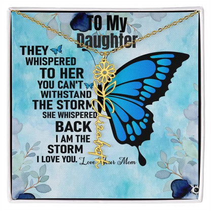 To My Daughter | I Love You - Birth Necklace I Gift From Mom to Daughter