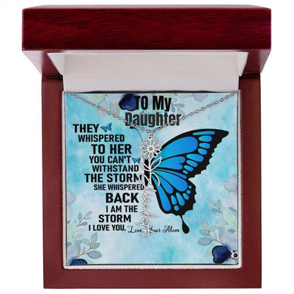 To My Daughter | I Love You - Birth Necklace I Gift From Mom to Daughter