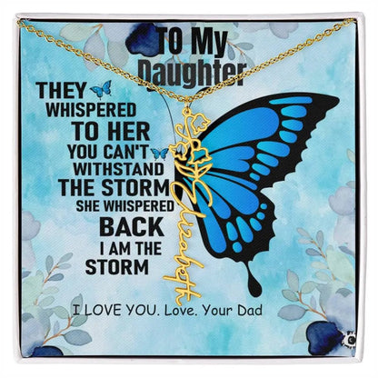To My Daughter | I Love You - Birth Necklace I Necklace From Dad to Daughter