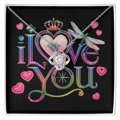 To My Daughter | I Love You - Love Knot Necklace