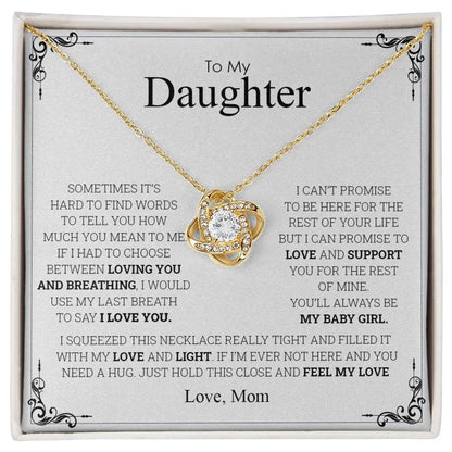 To My Daughter | I Love You - Love Knot Necklace