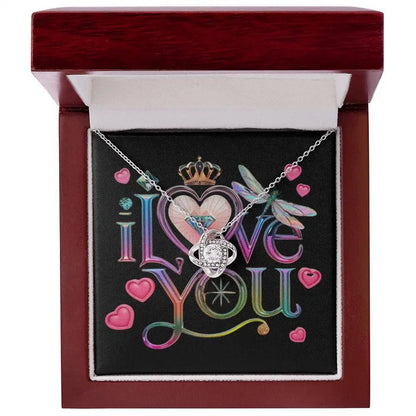 To My Daughter | I Love You - Love Knot Necklace