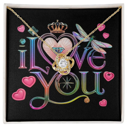 To My Daughter | I Love You - Love Knot Necklace